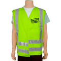 L ANSI Class II Lime/White Hook & Loop Safety Vest